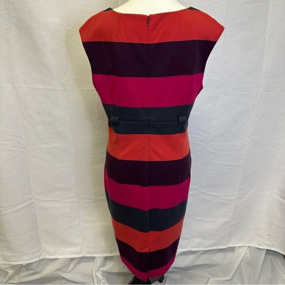 Calvin Klein Multicolored Striped Midi Dress - Size 12 - Picture 5 of 11